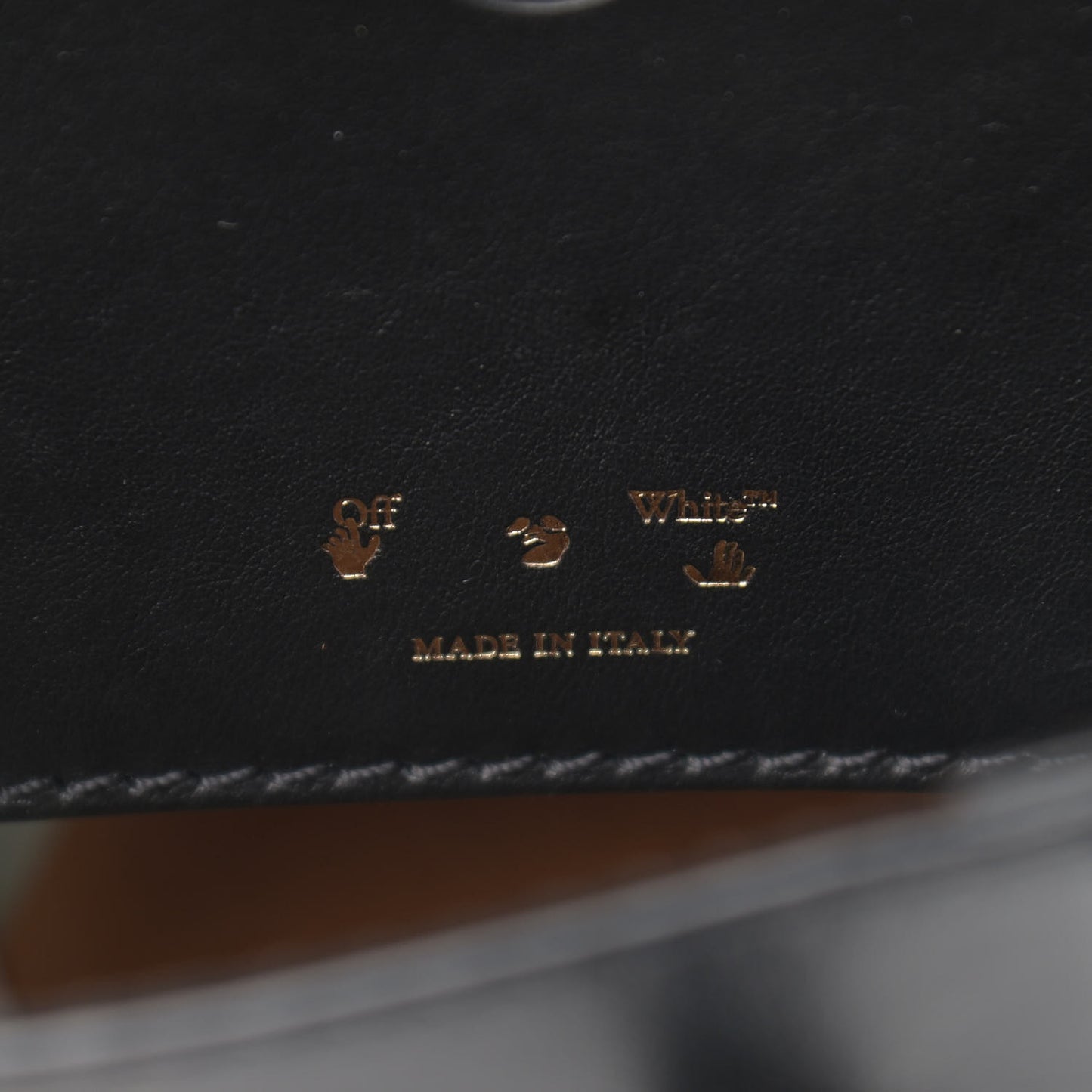 OFF WHITE Calfskin Burrow 16 Tote Black