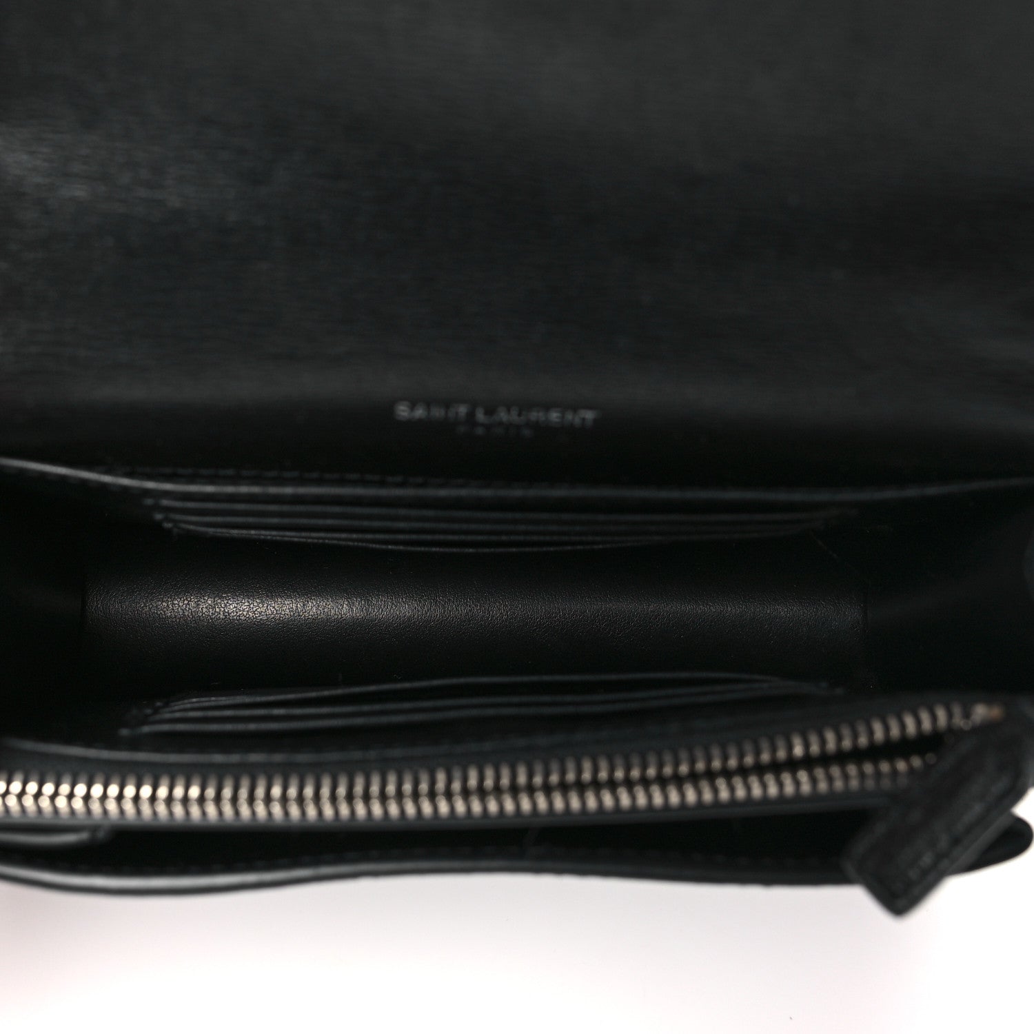 Saint Laurent Calfskin Monogram Sunset Chain Wallet Black 5 of 9