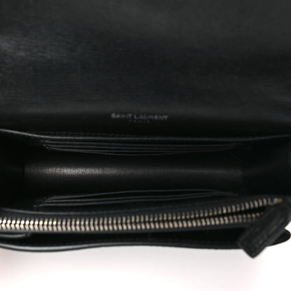 Saint Laurent Calfskin Monogram Sunset Chain Wallet Black 5 of 9