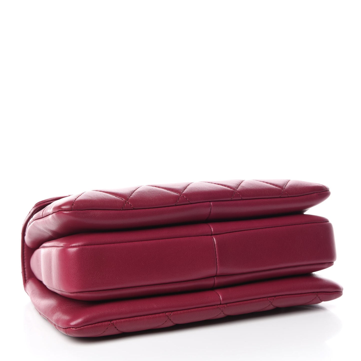 Lambskin Quilted Small Trendy CC Dual Handle Bag Dark Pink