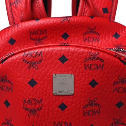 MCM Visetos Medium Side Studs Stark Backpack Ruby Red 8 of 10