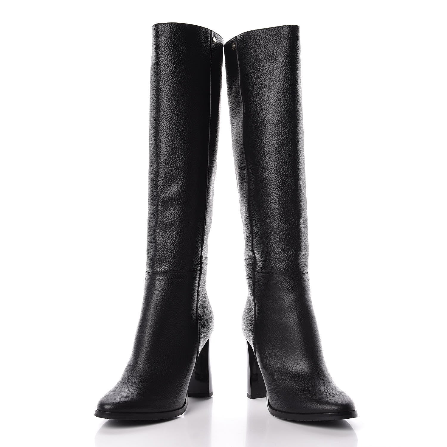 Jimmy Choo Grainy Calfskin Knee High Boots 38.5 Black 6 of 8