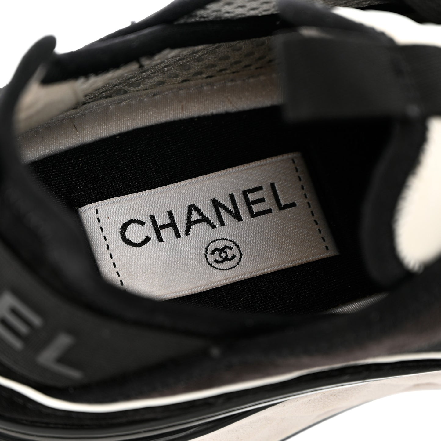 Velvet Calfskin Mixed Fibers CC Sneakers 39 Black