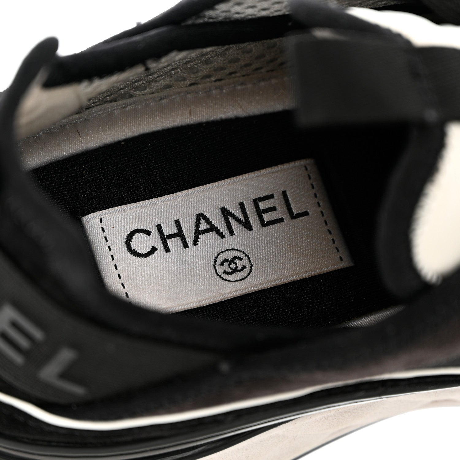 Chanel Velvet Calfskin Mixed Fibers CC Sneakers 39 Black 8 of 15