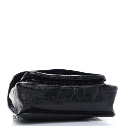 Saint Laurent Crinkled Calfskin Matelasse Monogram Medium Niki Chain Satchel Black 4 of 10