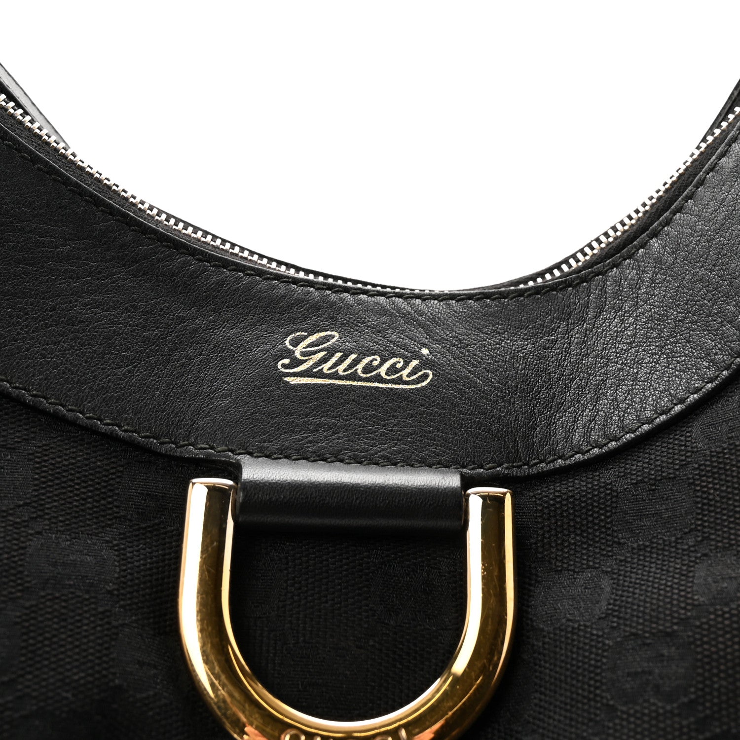 Gucci Monogram Large D Ring Hobo Black 8 of 10