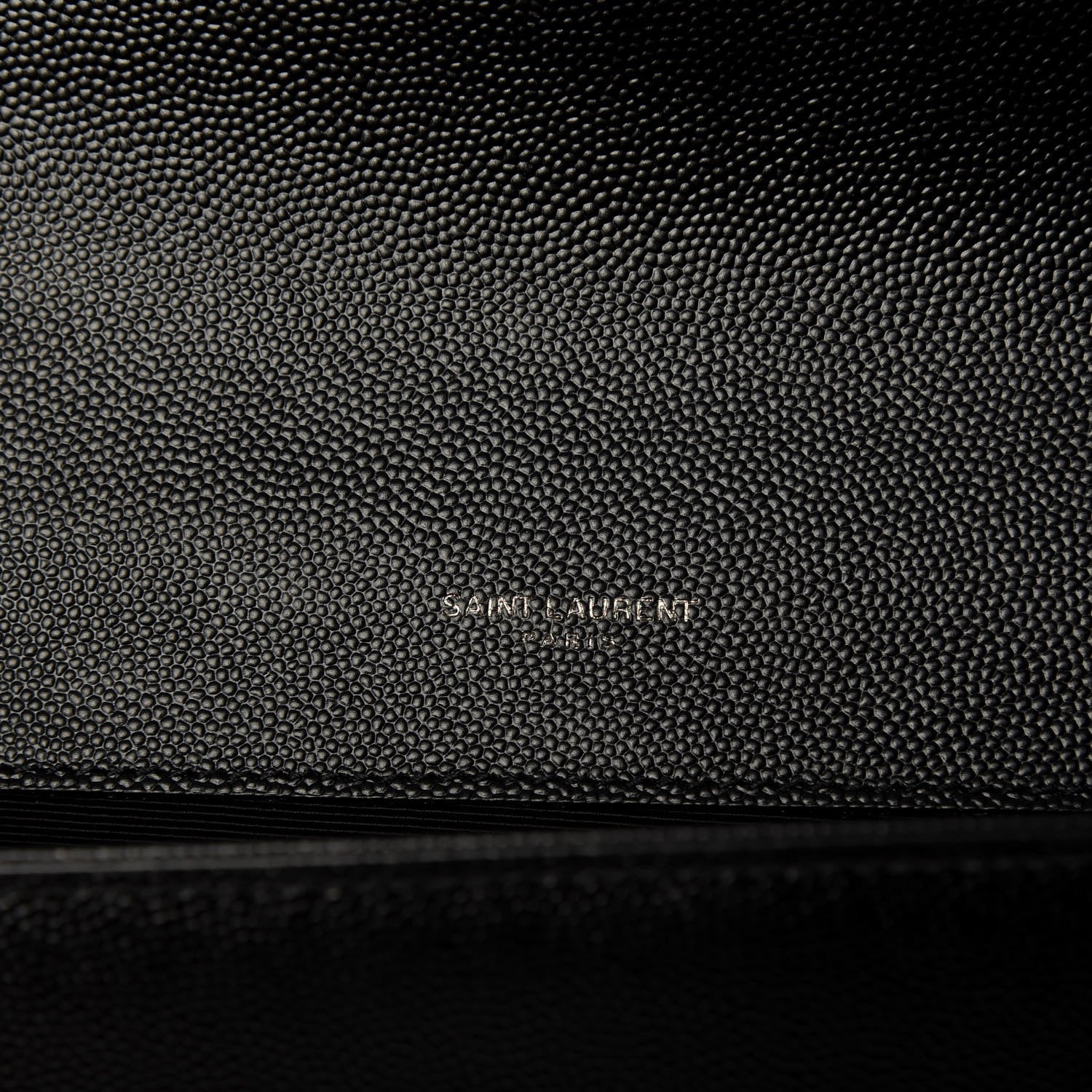 Saint Laurent Grain De Poudre Monogram Cassandre Clutch Black 12 of 17