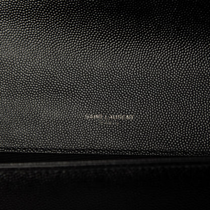 Saint Laurent Grain De Poudre Monogram Cassandre Clutch Black 12 of 17