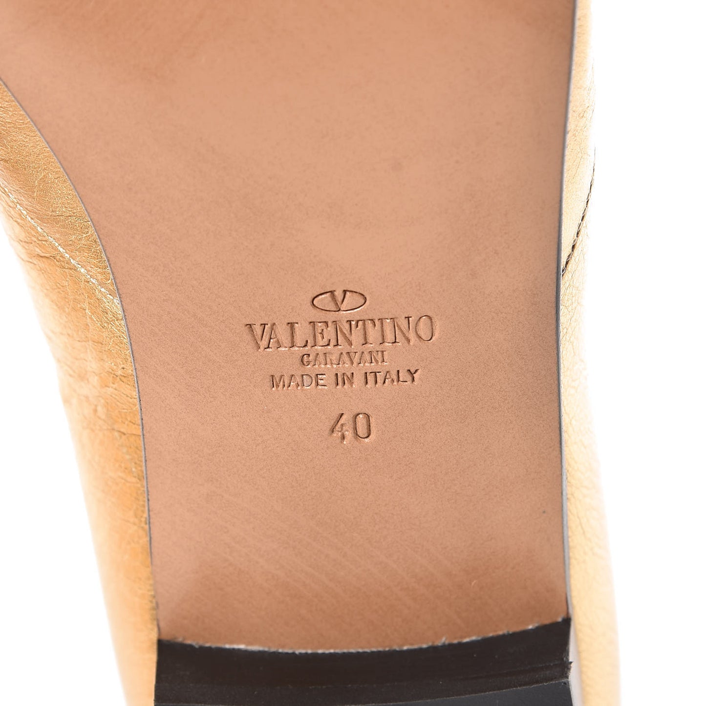 Metallic Nappa Panther Loafers 40 Deep Gold