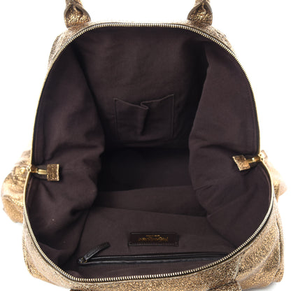 Saint Laurent Volcano Crackled Calfskin Medium Easy Y Bag Gold 5 of 12