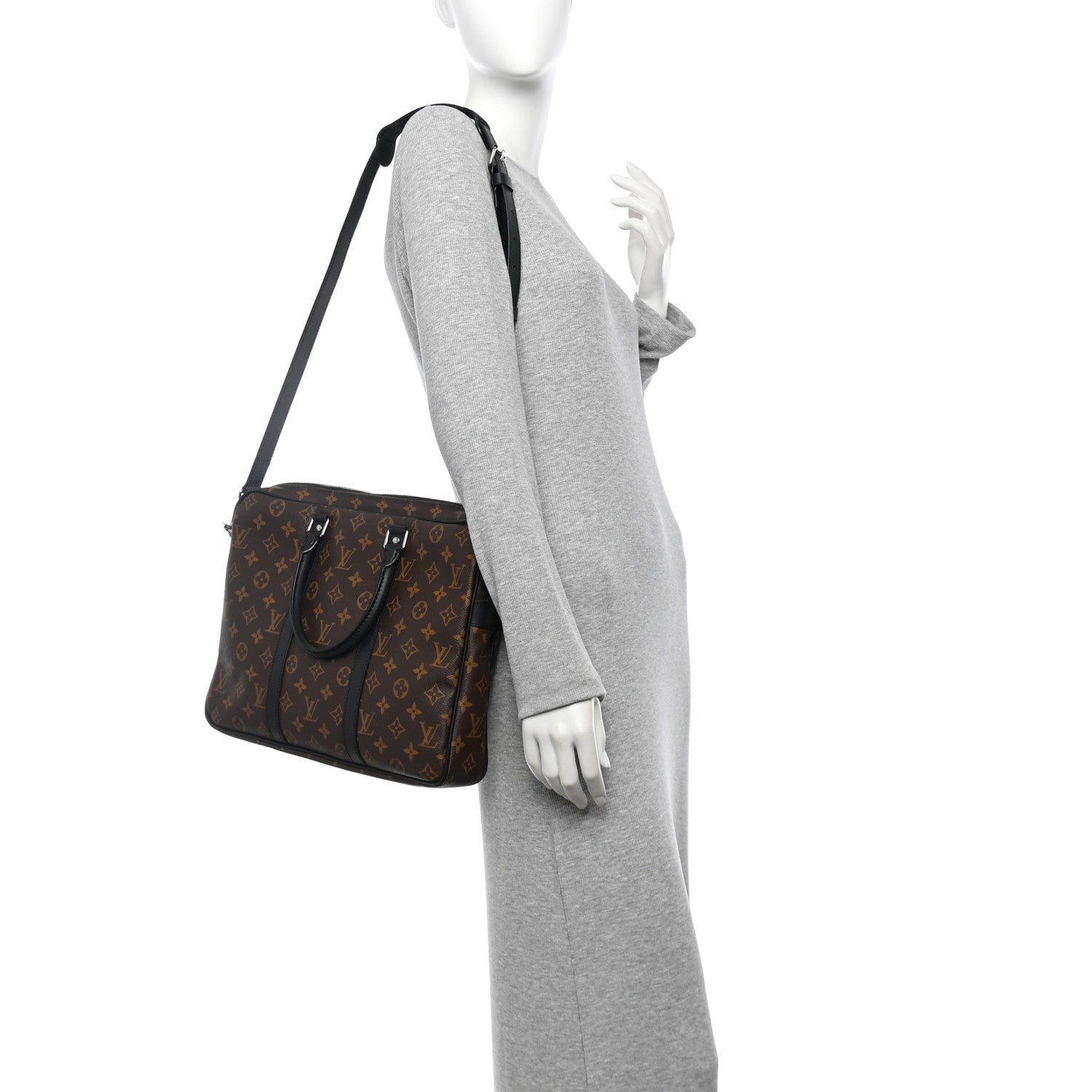 Louis Vuitton Monogram Macassar Porte-Documents Voyage PM 2 of 10