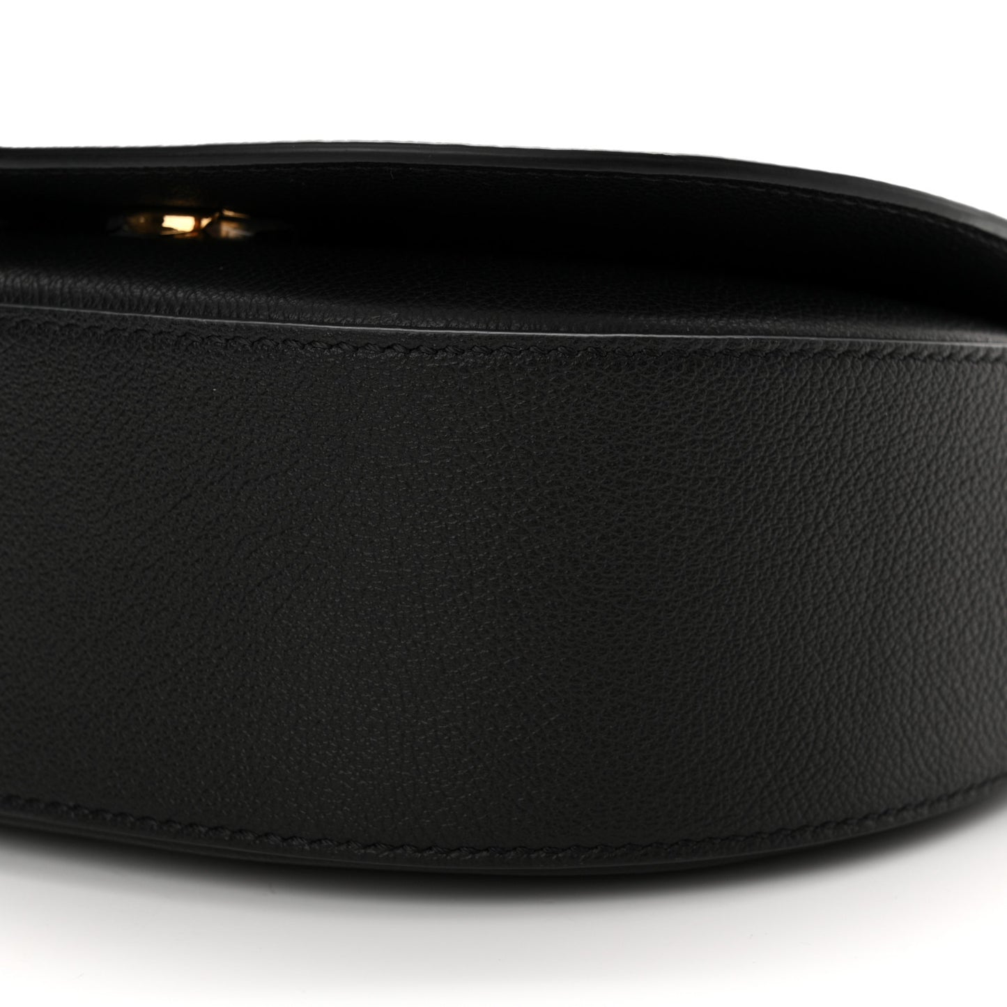 Grained Calfskin La Medusa Small Shoulder Bag Black