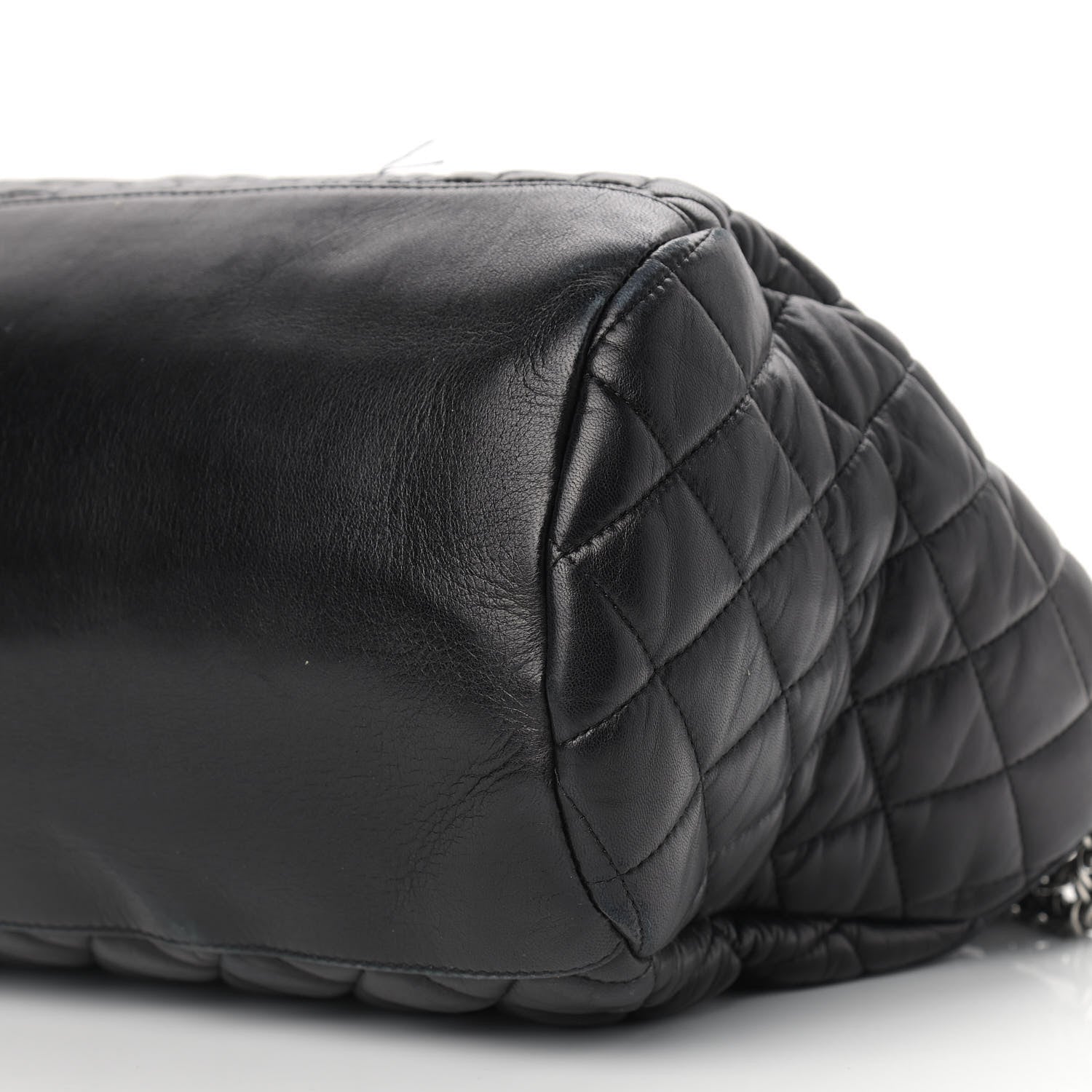 Chanel Lambskin Quilted Large Paris Moscou Red Square Bag Black 7 of 8