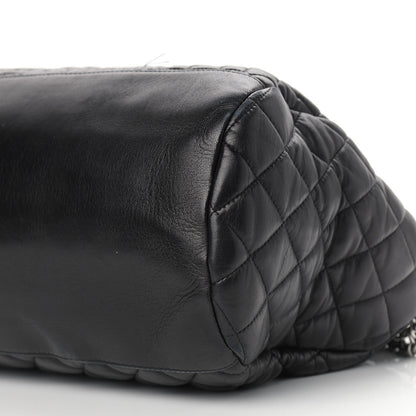 Chanel Lambskin Quilted Large Paris Moscou Red Square Bag Black 7 of 8