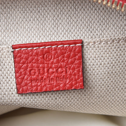 Gucci Pebbled Calfskin Small Soho Disco Bag Tabasco Red 6 of 7