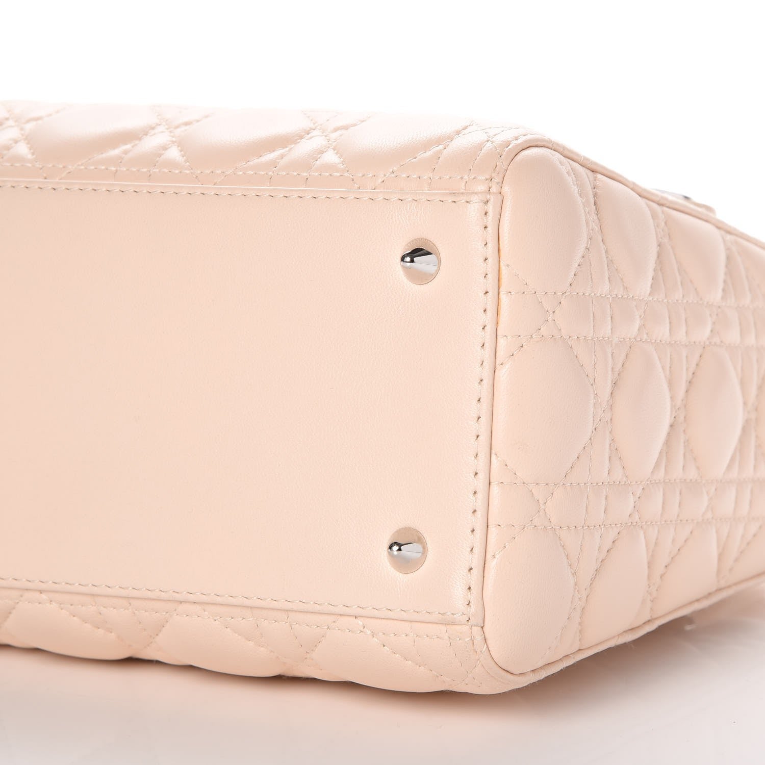 Christian Dior Lambskin Cannage Medium Lady Dior Rose Poudre 10 of 10