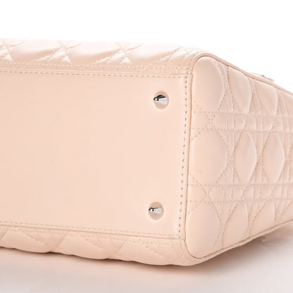 Christian Dior Lambskin Cannage Medium Lady Dior Rose Poudre 10 of 10
