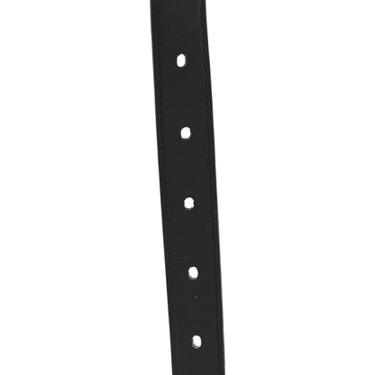 Saint Laurent Snakeskin Monogram Square Buckle Belt 80 32 Black 4 of 6