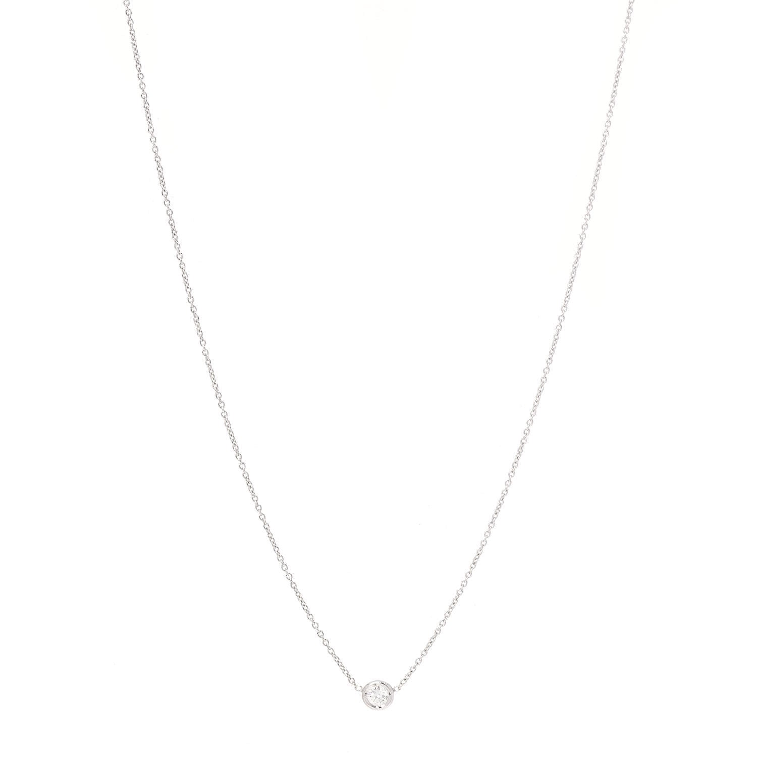 Roberto Coin 18K White Gold Diamond .10ct Diamonds by the Inch Pendant Necklace 1 of 6