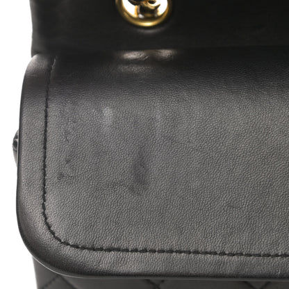 Chanel Lambskin Quilted Medium Double Flap Black 15 of 16