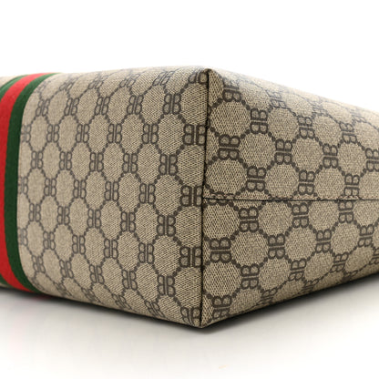 Gucci X BALENCIAGA BB Supreme Monogram Web Medium Ophidia Shopping Tote Beige New Acero 10 of 10
