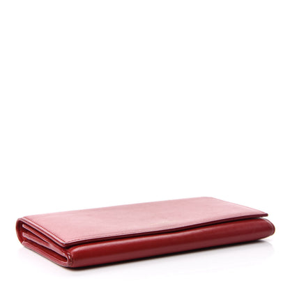 Saint Laurent Calfskin Classic Large Marquage Flap Wallet Red 4 of 8