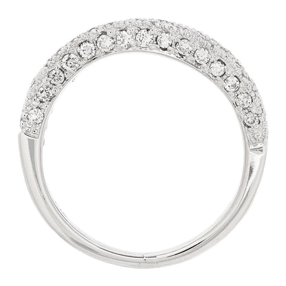 Parker & West by FASHIONPHILE 18K White Gold Diamond 1.21ctw Paved Curved Ring 54 6.75 5 of 10