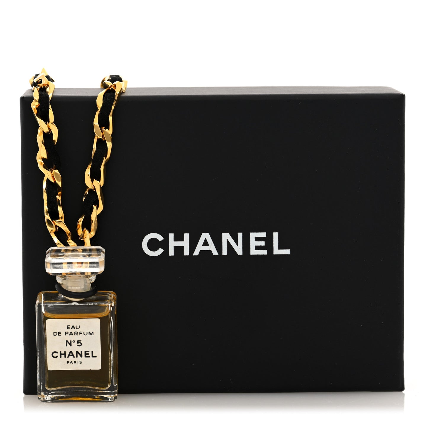N°5 Perfume Bottle CC Necklace Gold