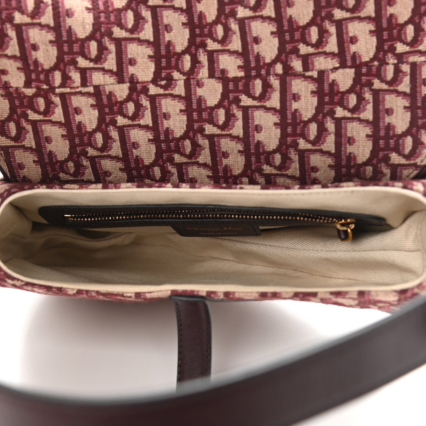 Oblique Saddle Bag Burgundy