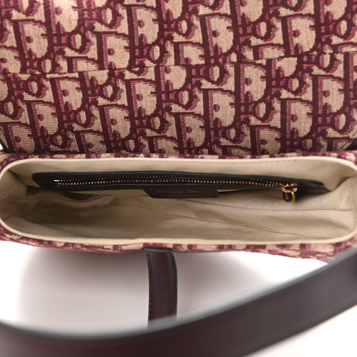 Christian Dior Oblique Saddle Bag Burgundy 7 of 13
