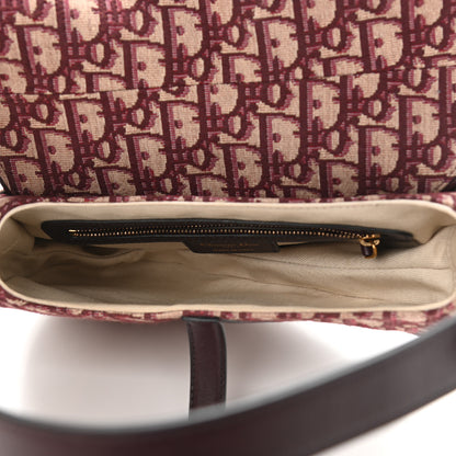 Christian Dior Oblique Saddle Bag Burgundy 7 of 13