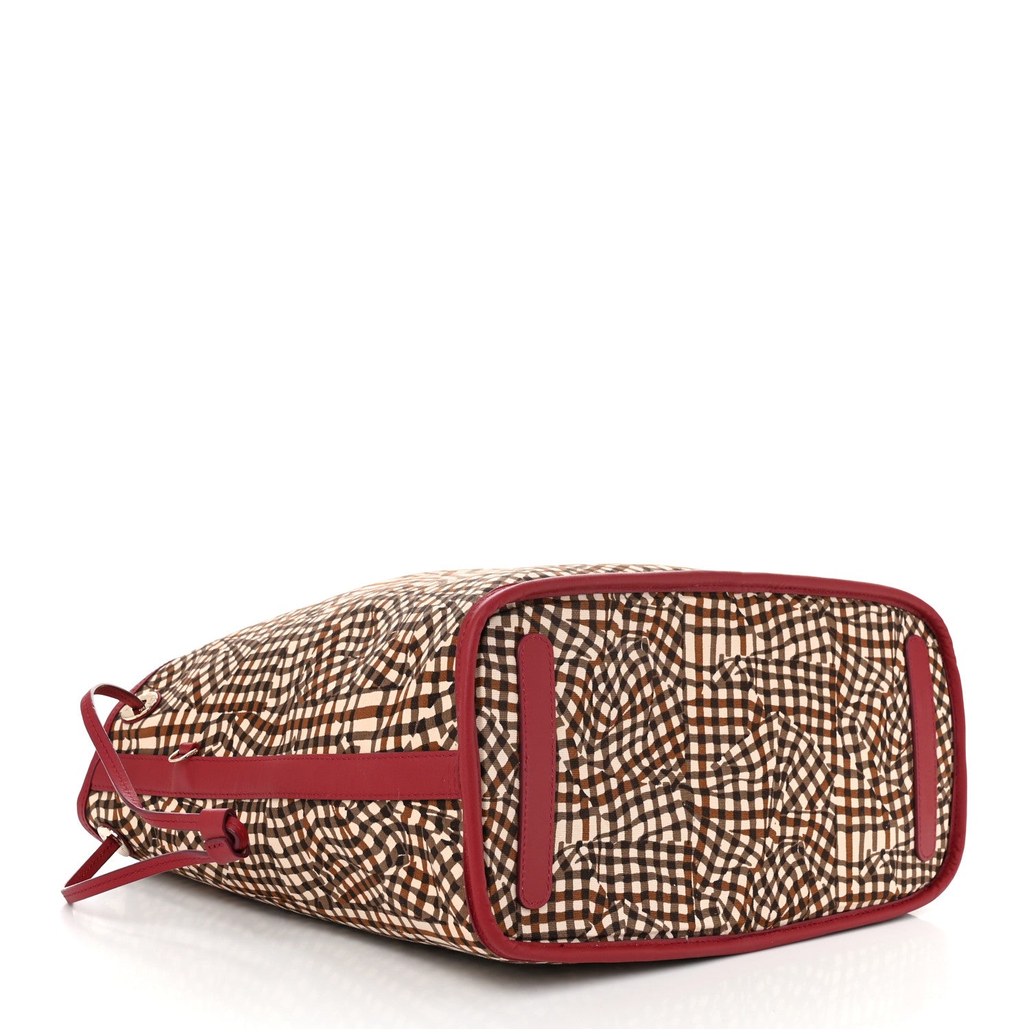 MCM Visetos Medium Liz Reversible Shopper Tote Beige Ruby Red 6 of 17