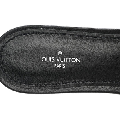 Louis Vuitton Lambskin Embossed Monogram Revival Flat Mules 38 Black 7 of 10