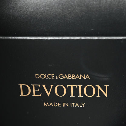 Dolce & Gabbana Smooth Calfskin Small Devotion Envelope Top Handle Bag Black 6 of 8