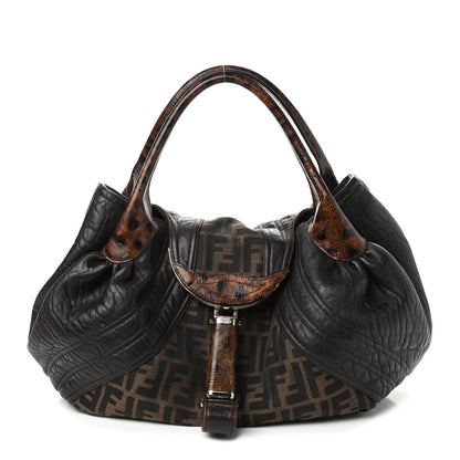 Fendi Zucca Nappa Nuvolata Vitello Tortuga Spy Tobacco Moro 1 of 9