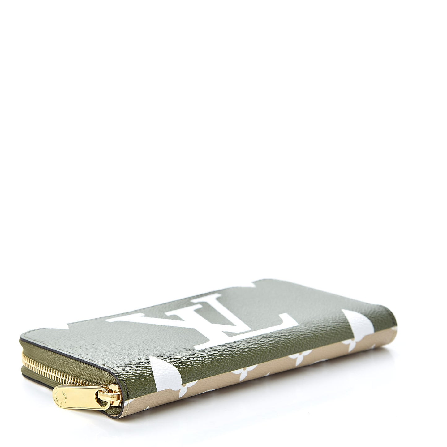 Monogram Giant Zippy Wallet Kaki White