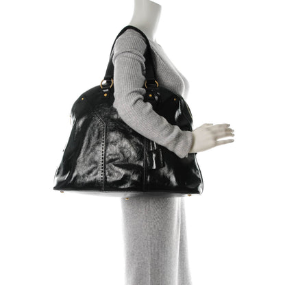 Saint Laurent Patent Calfskin Oversized Muse Black 2 of 10