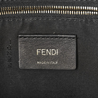 Fendi X FILA Glazed Fabric Vitello Century FF 1974 Mania Mini Backpack Black White 6 of 8