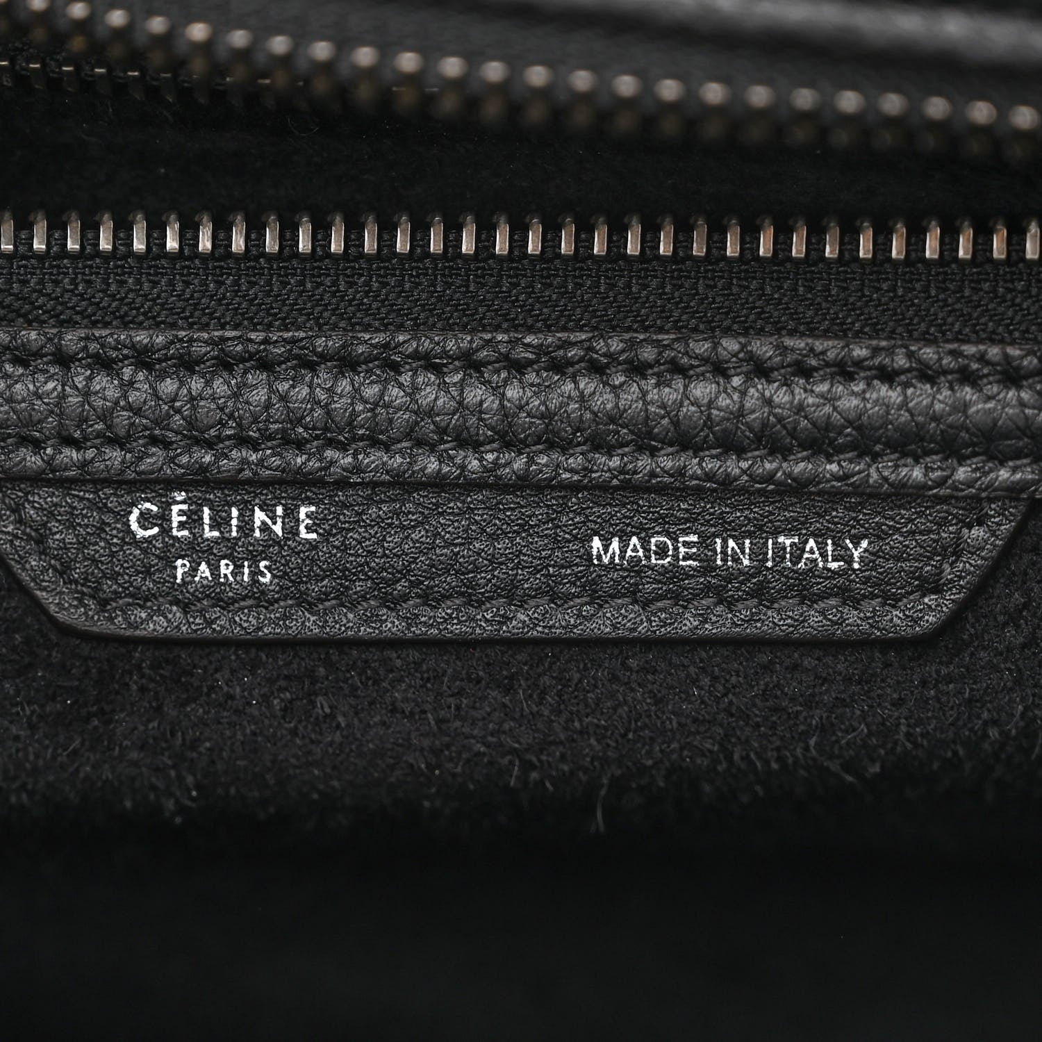 Celine Drummed Calfskin Micro Luggage Black 6 of 13