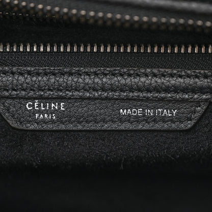 Celine Drummed Calfskin Micro Luggage Black 6 of 13