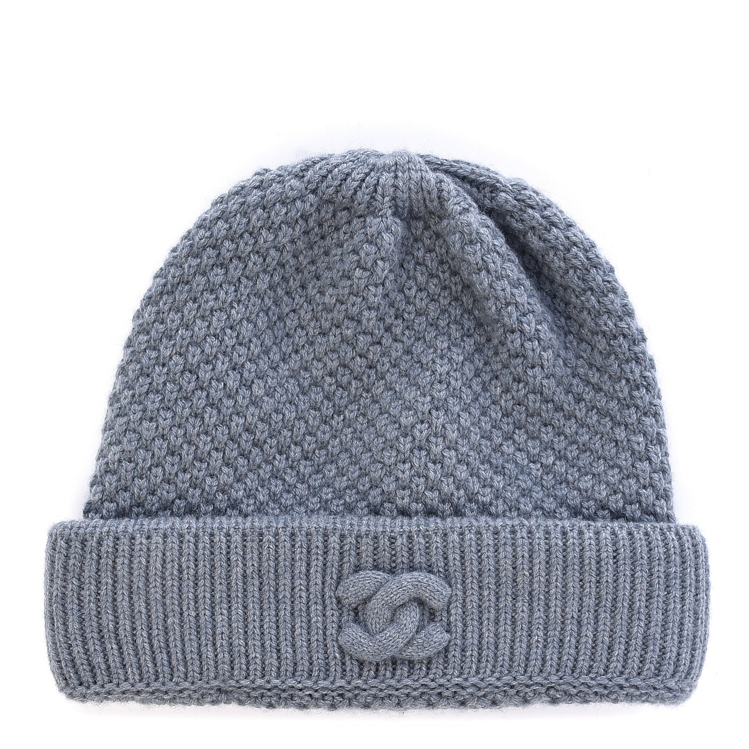 Chanel Cashmere CC Beanie Hat Grey 1 of 4