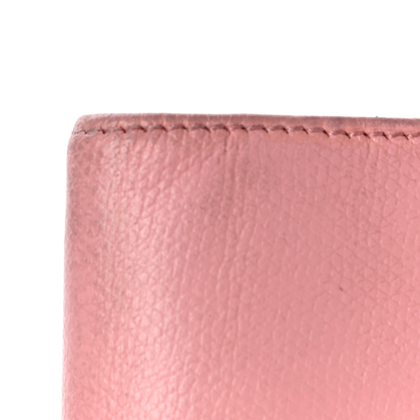 Grained Calfskin CC Button Pocket Agenda Cover Pink
