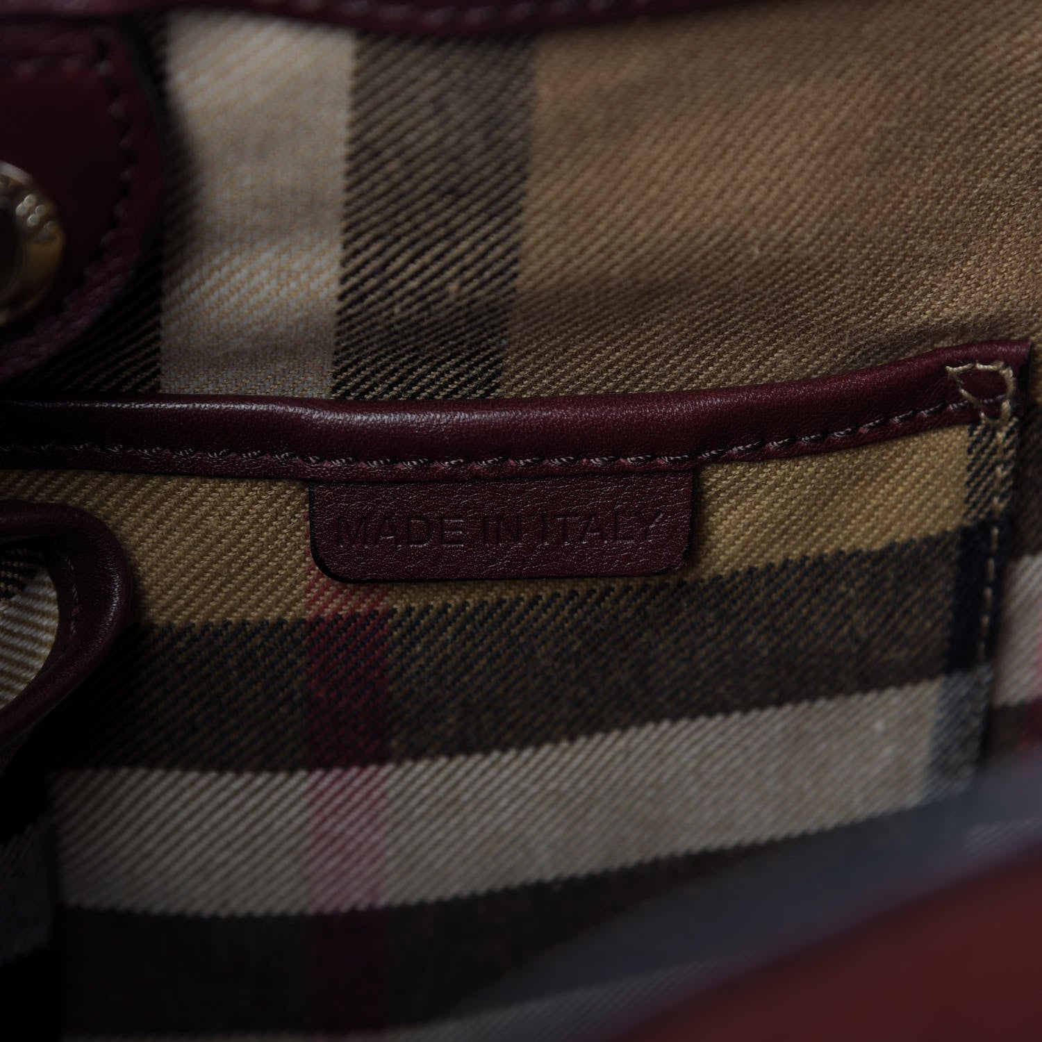 Burberry Grainy Nubuck Medium Banner Tote Deep Claret 10 of 11