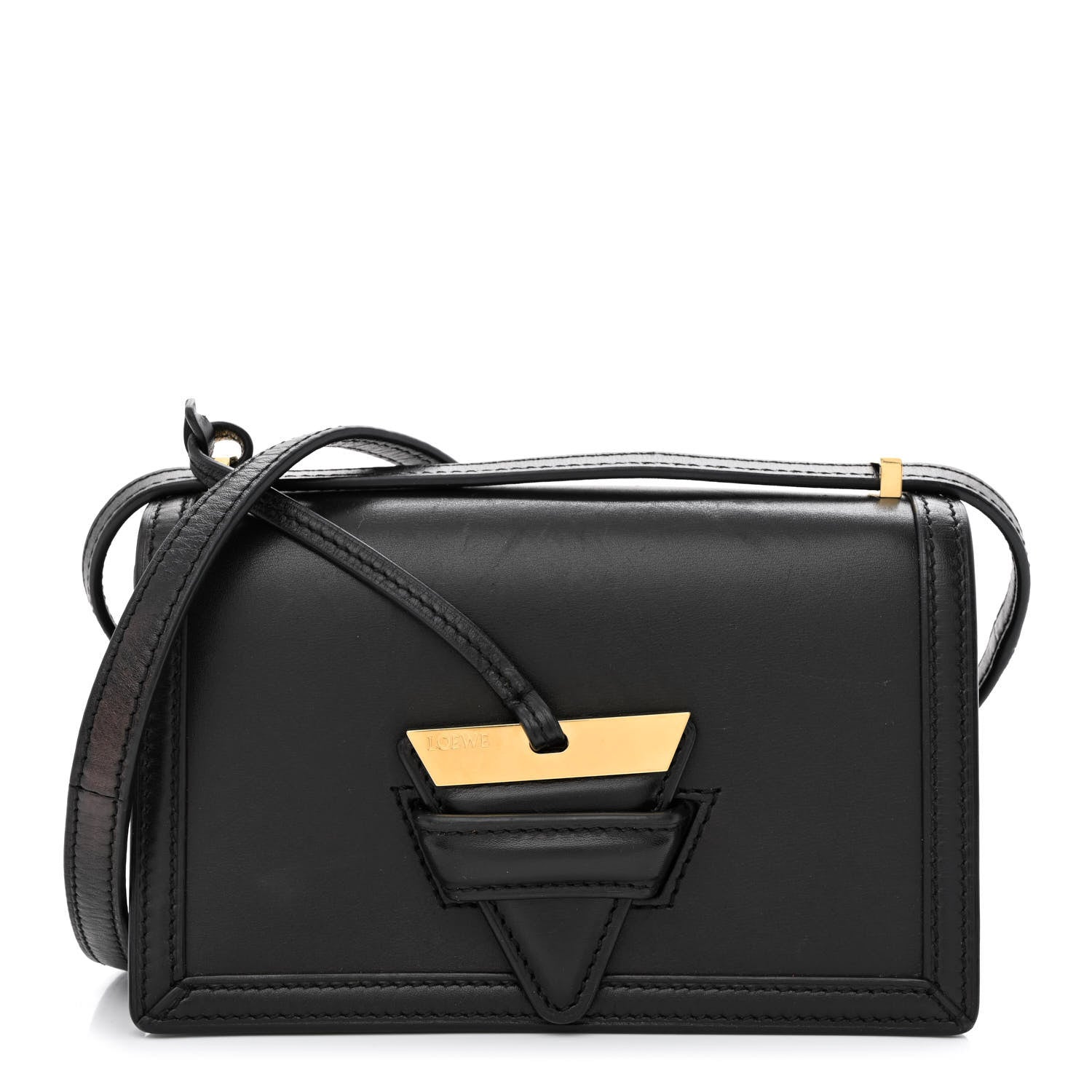 Loewe Calfskin Small Barcelona Shoulder Bag Black 1 of 15