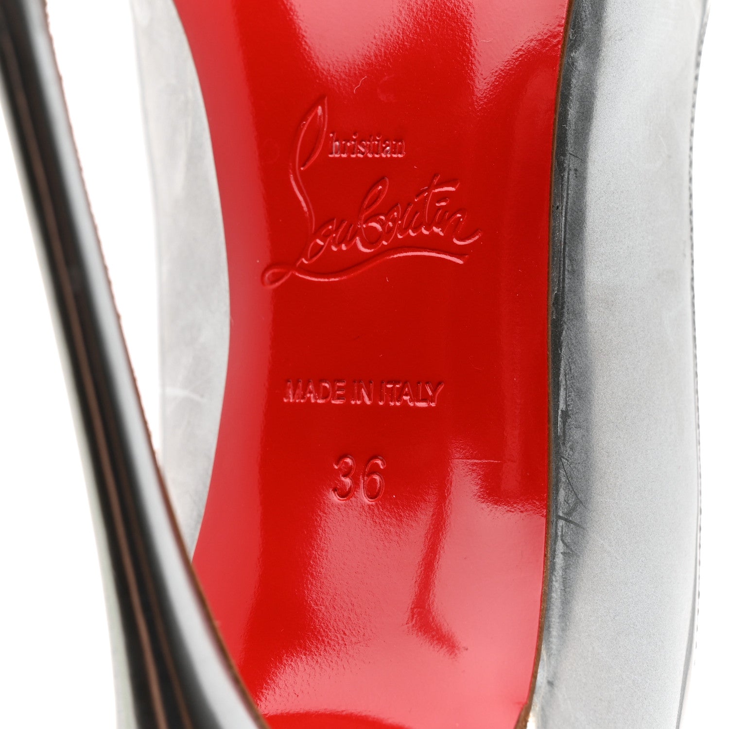 Christian Louboutin Pigalle Follies 120 Pumps 36 Silver 7 of 9