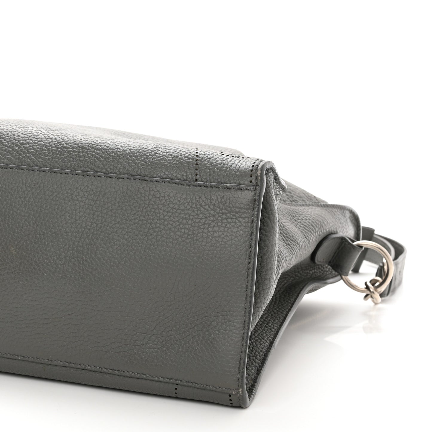 Veau Grana Perforated Blackout Hardware City Gris Acier