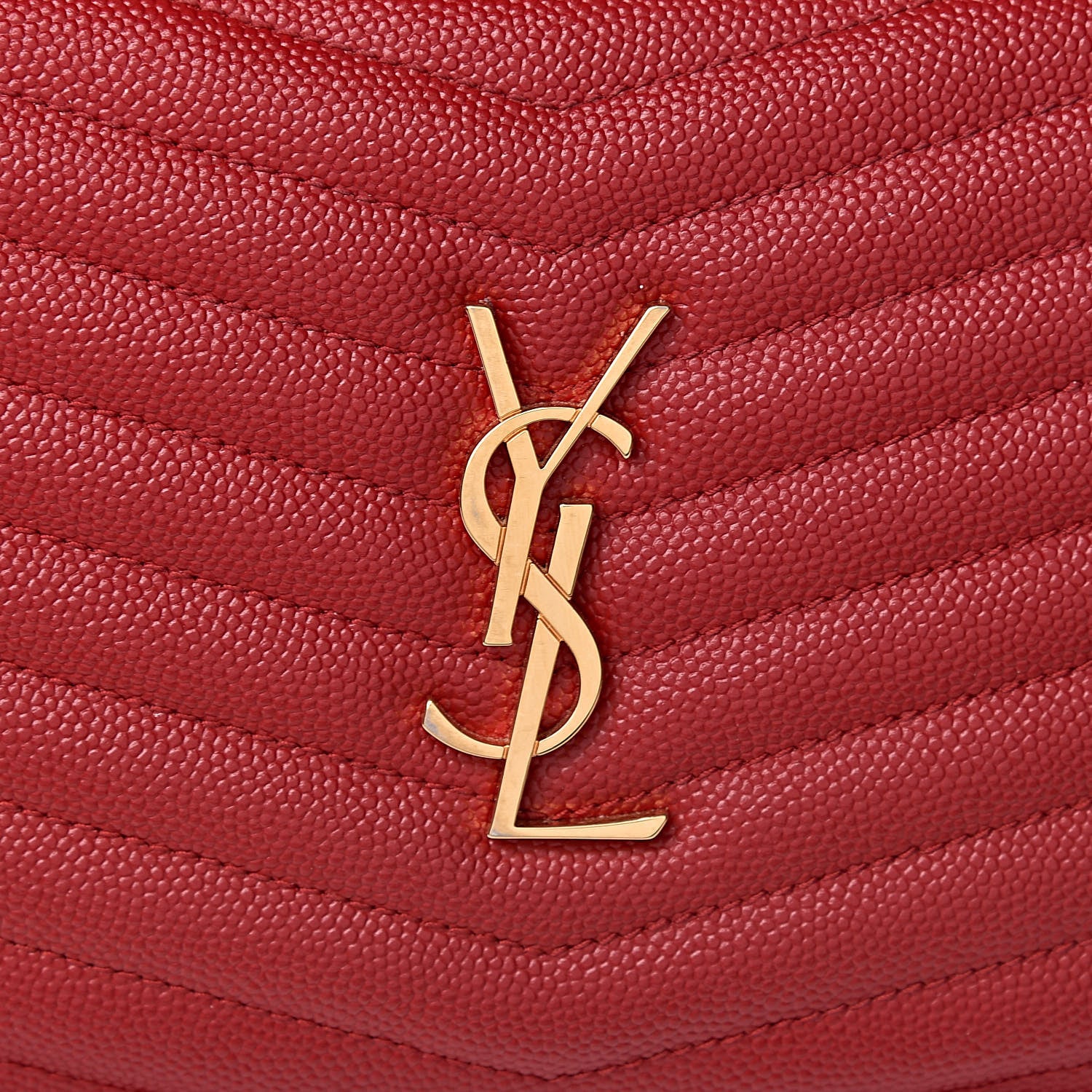Saint Laurent Grain De Poudre Matelasse Monogram Mini Lou Camera Bag Eros Red 8 of 10