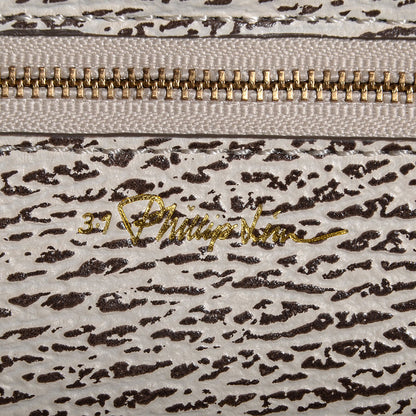 3.1 Phillip Lim Shark Embossed Leather Medium Pashli Satchel Antique White Military 7 of 10
