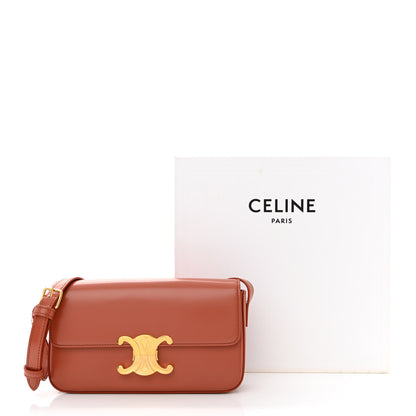 Celine Shiny Calfskin Triomphe Shoulder Bag Terracotta 14 of 14