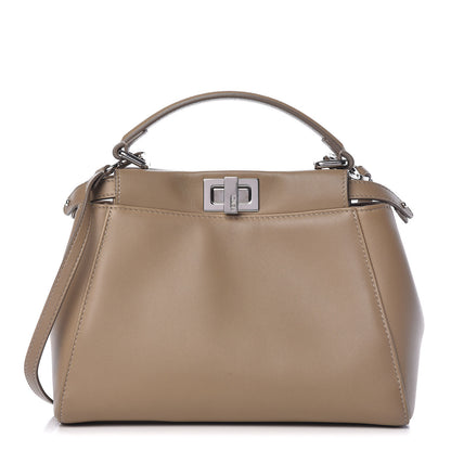 Fendi Nappa Mini Peekaboo Iconic Satchel Tortora 1 of 10
